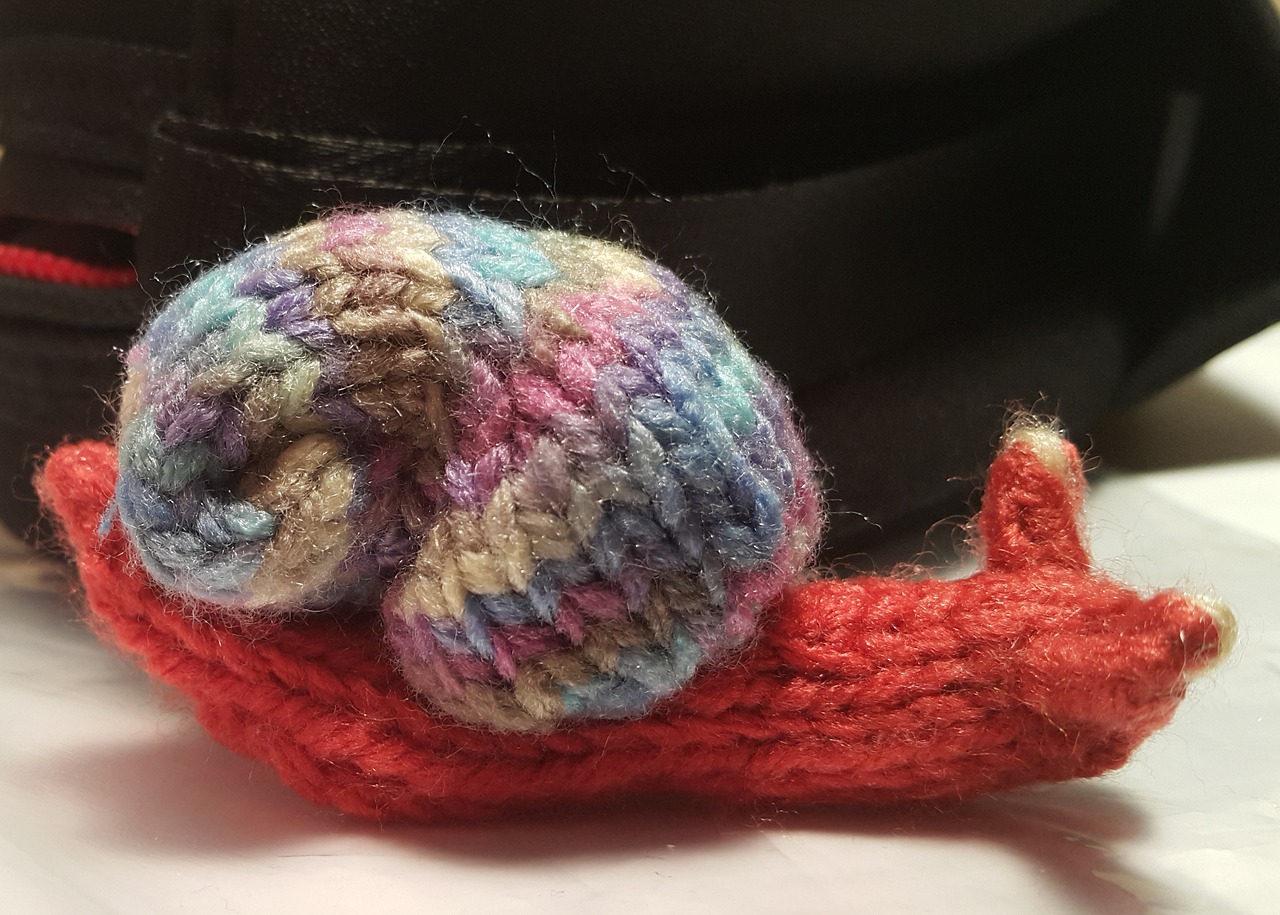 yarn snail knit free photo