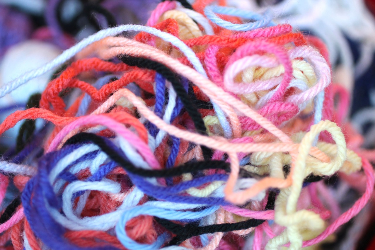 yarn colors tangle free photo