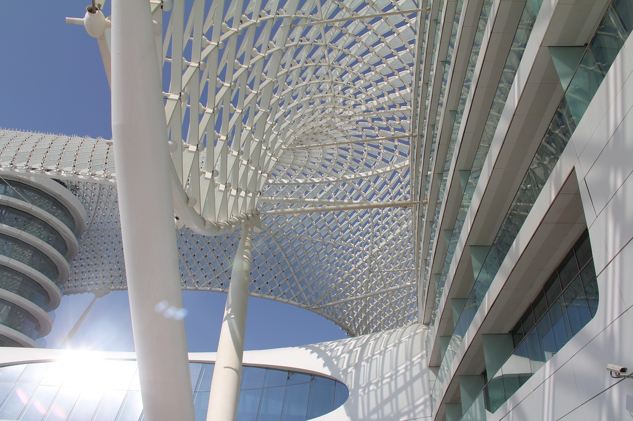 yas hotel abu dhabi  architecture  white free photo