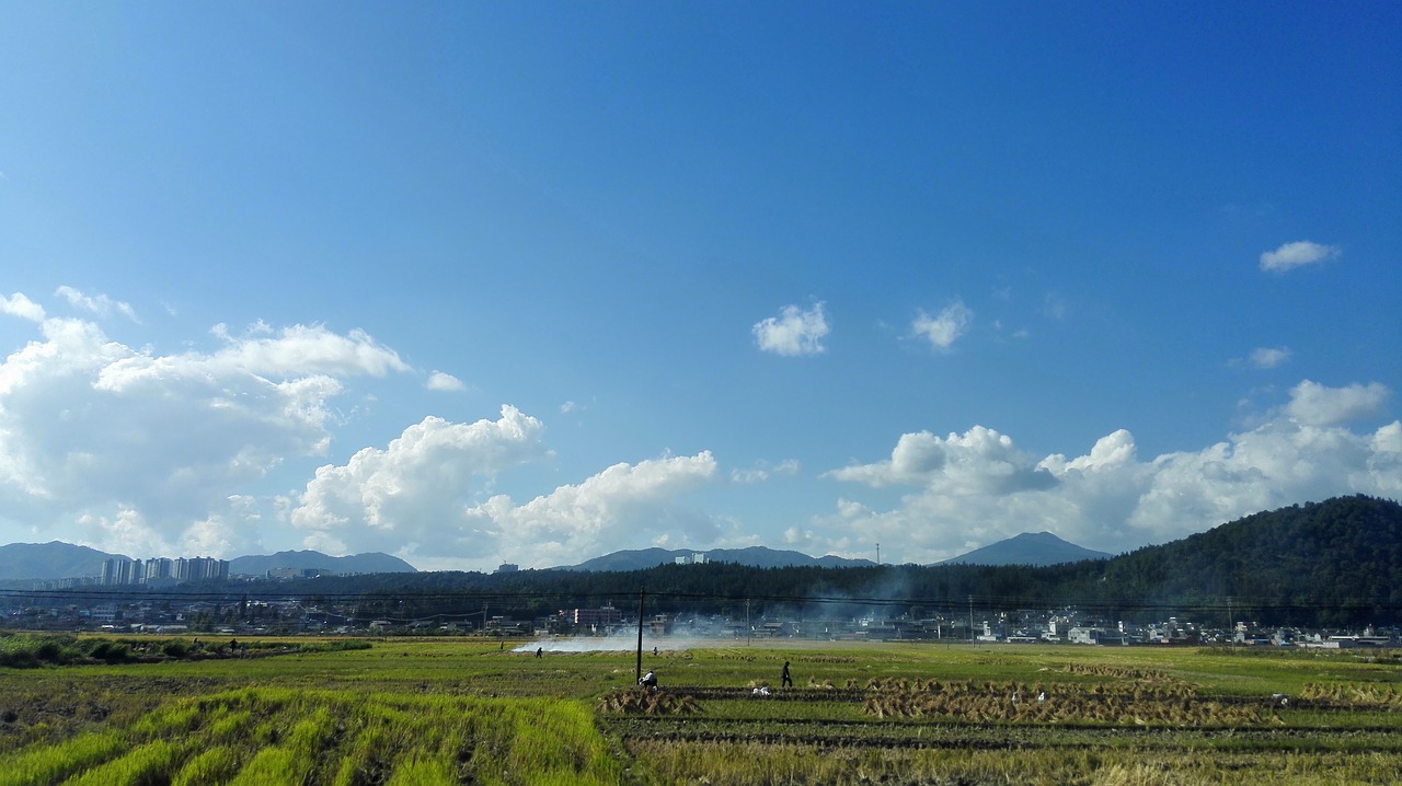 ye tian country blue sky free photo