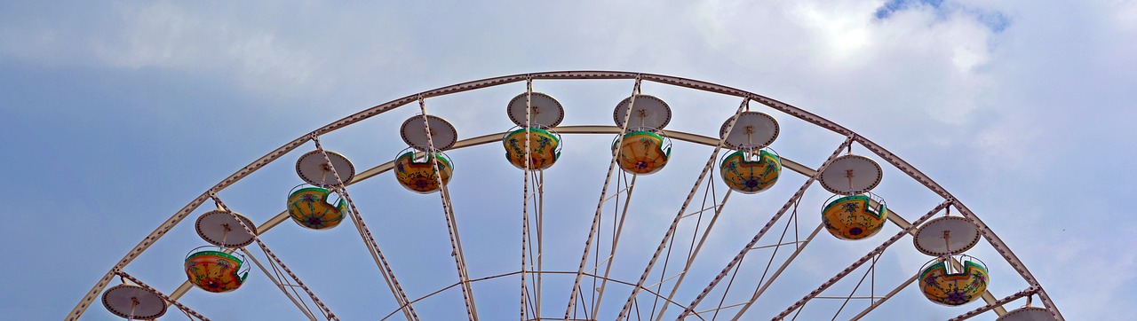 year market  ferris wheel  carousel free photo