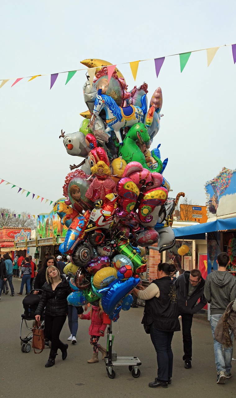 year market folk festival balloons free photo