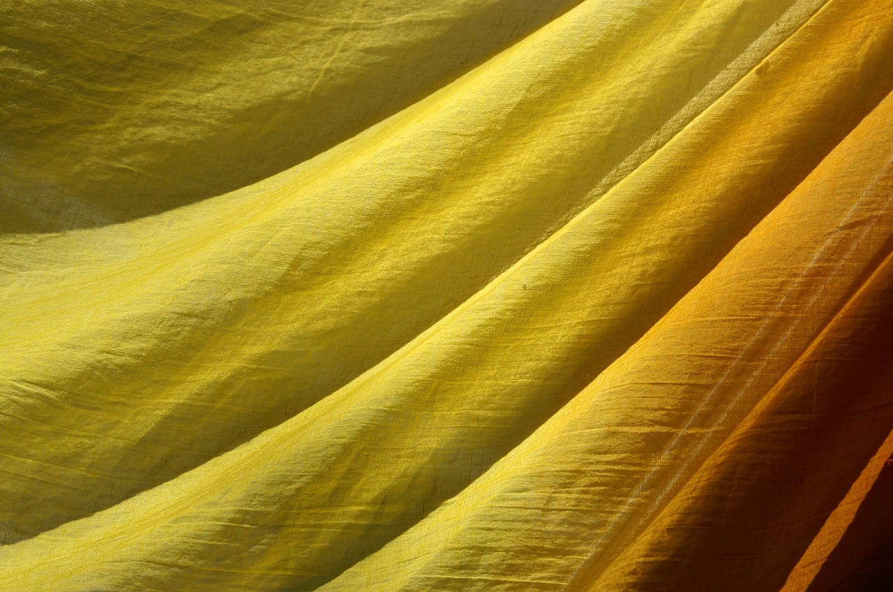 yellow fabric structure free photo