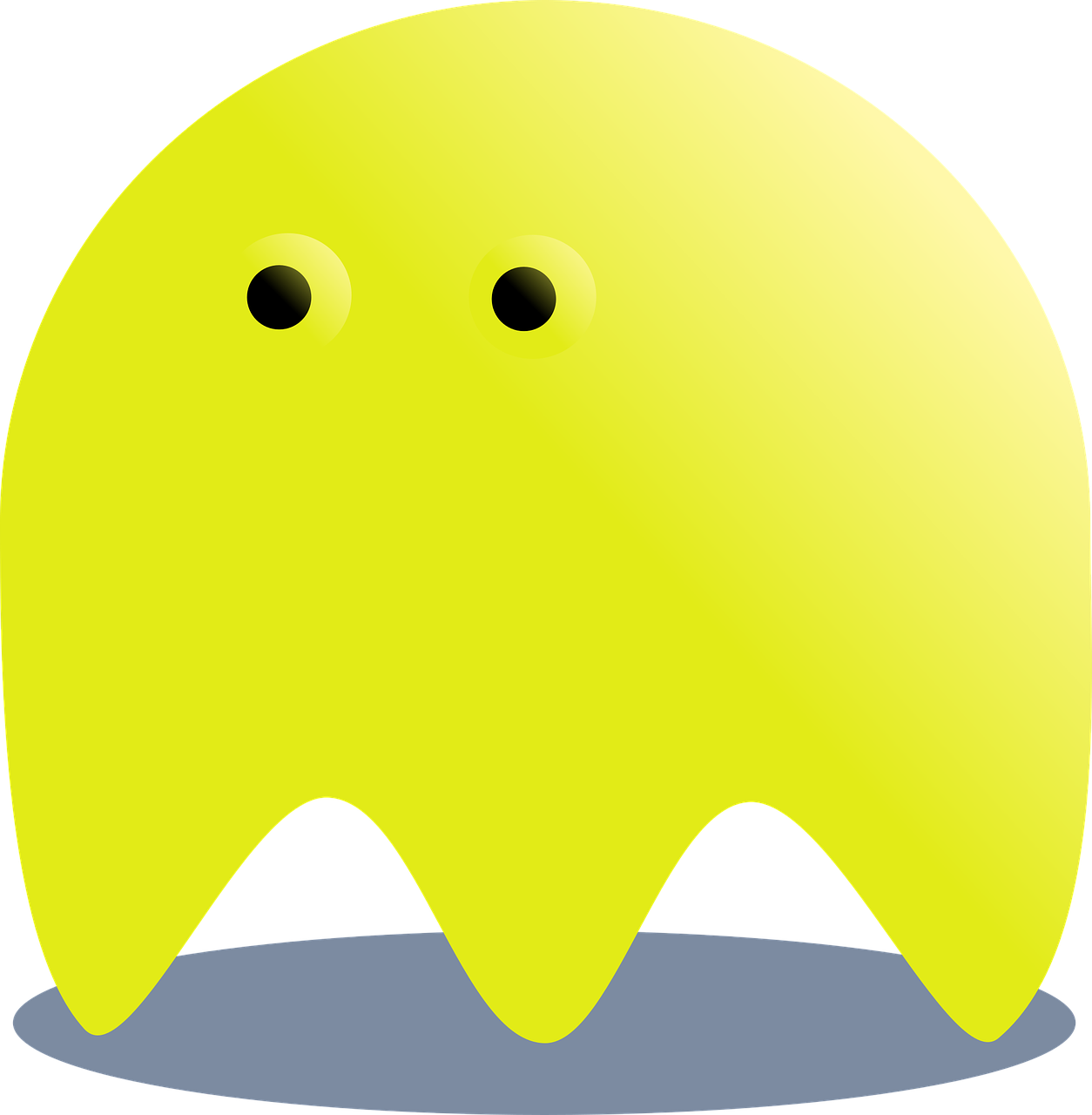 yellow ghost pacman free photo