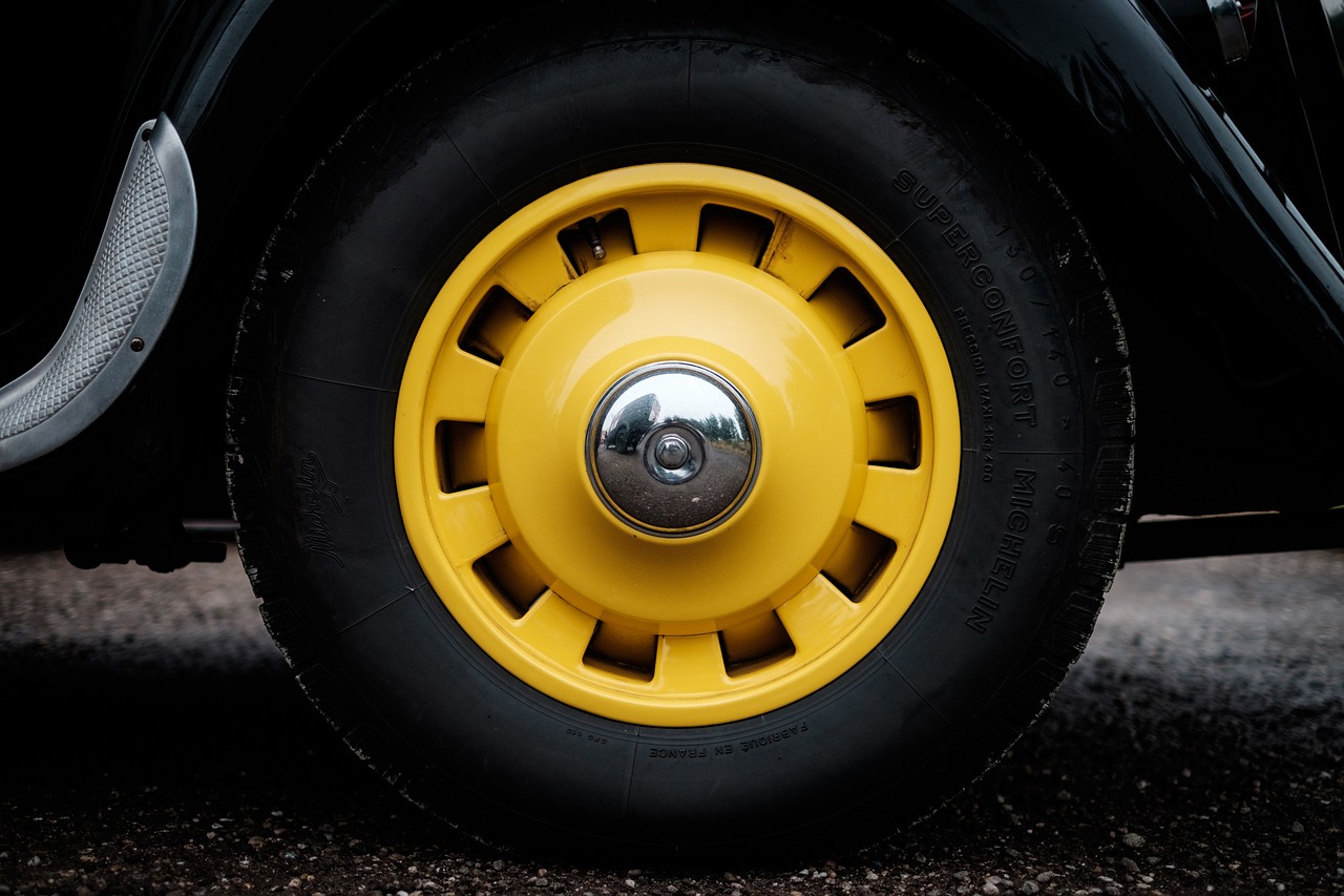 yellow wheels highway free photo