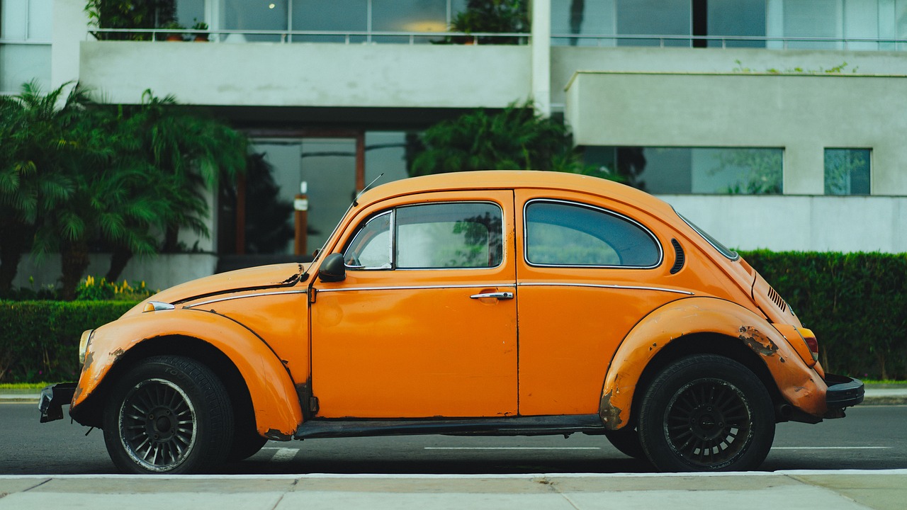 yellow car auto free photo