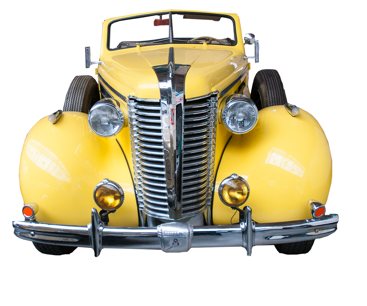 yellow car classic free photo