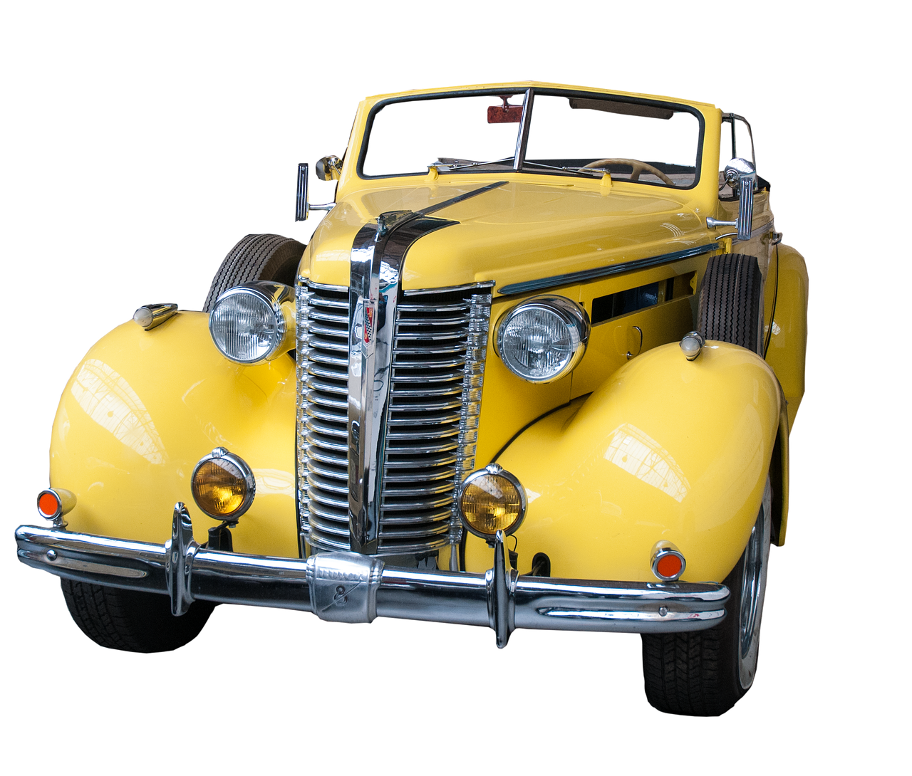 yellow car classic free photo