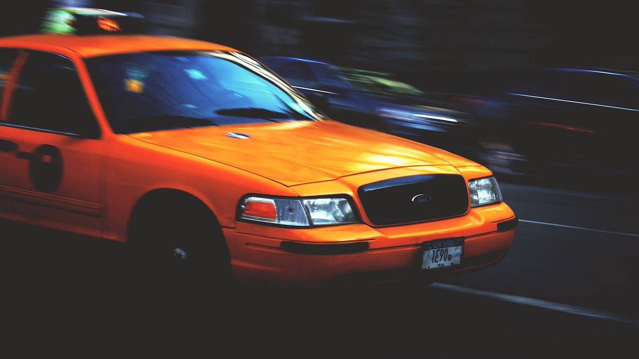 yellow taxi cab free photo