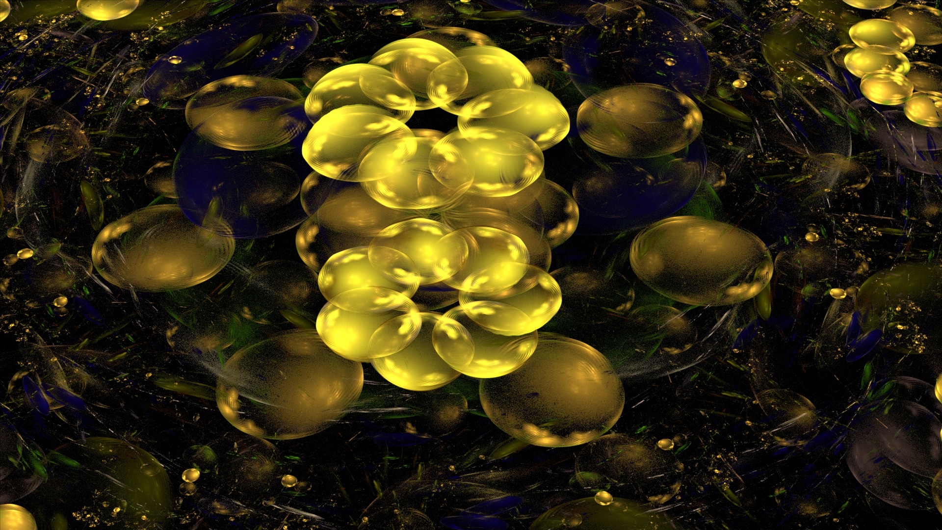 3d fractal yellow free photo