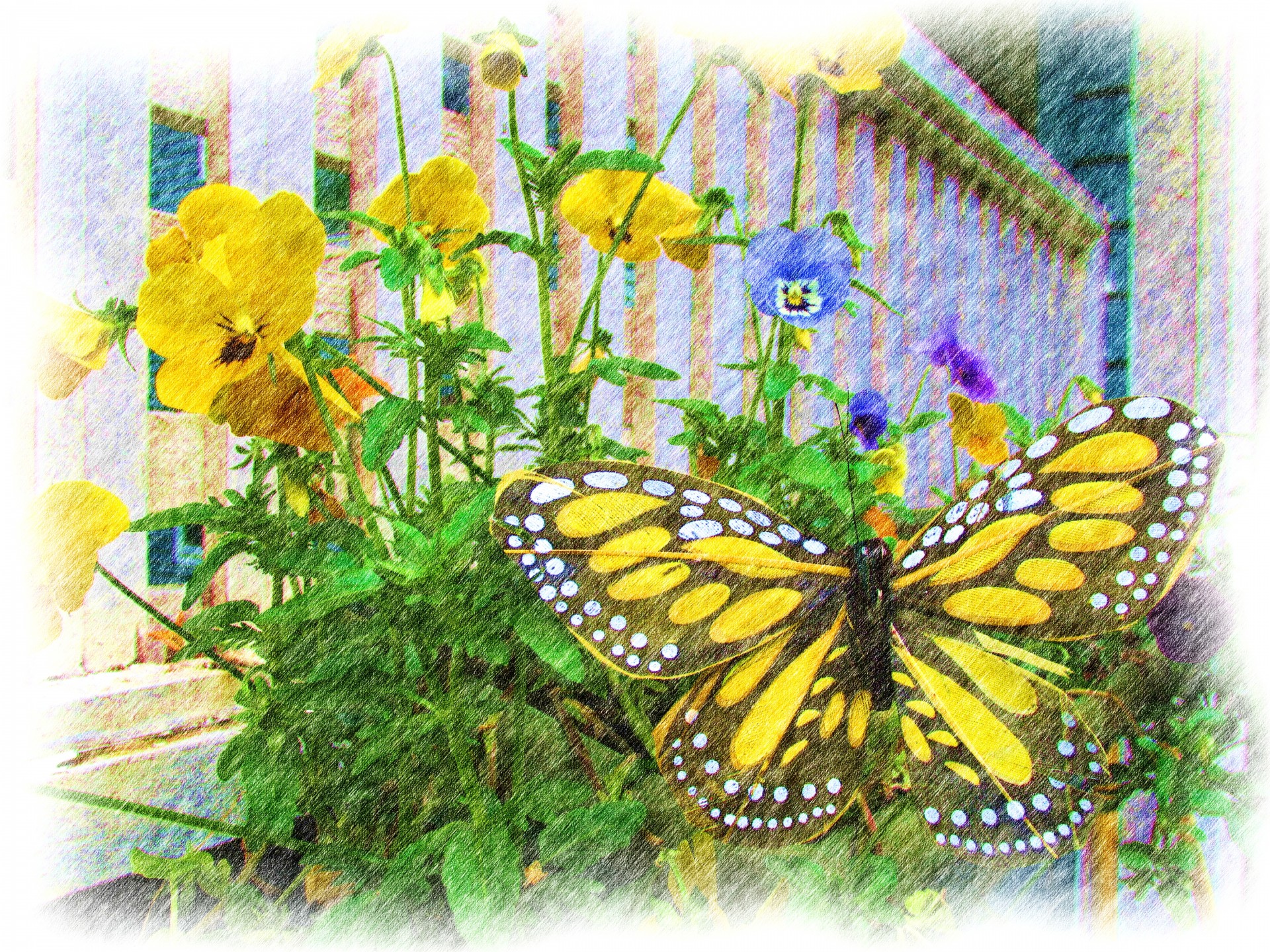 yellow butterfly flowers free photo