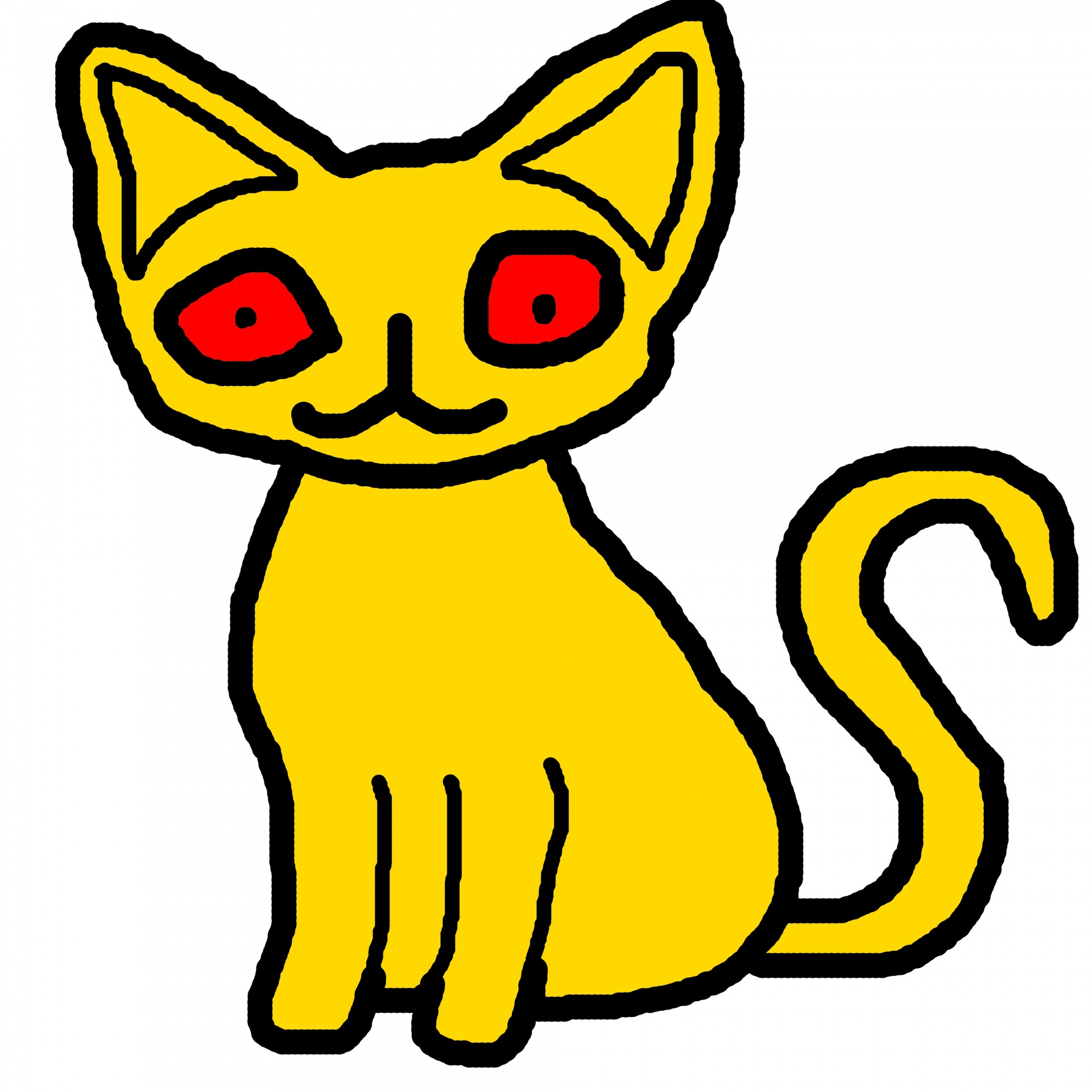 yellow cat cartoon free photo