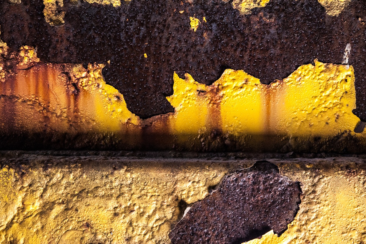 yellow dirt rust detail free photo