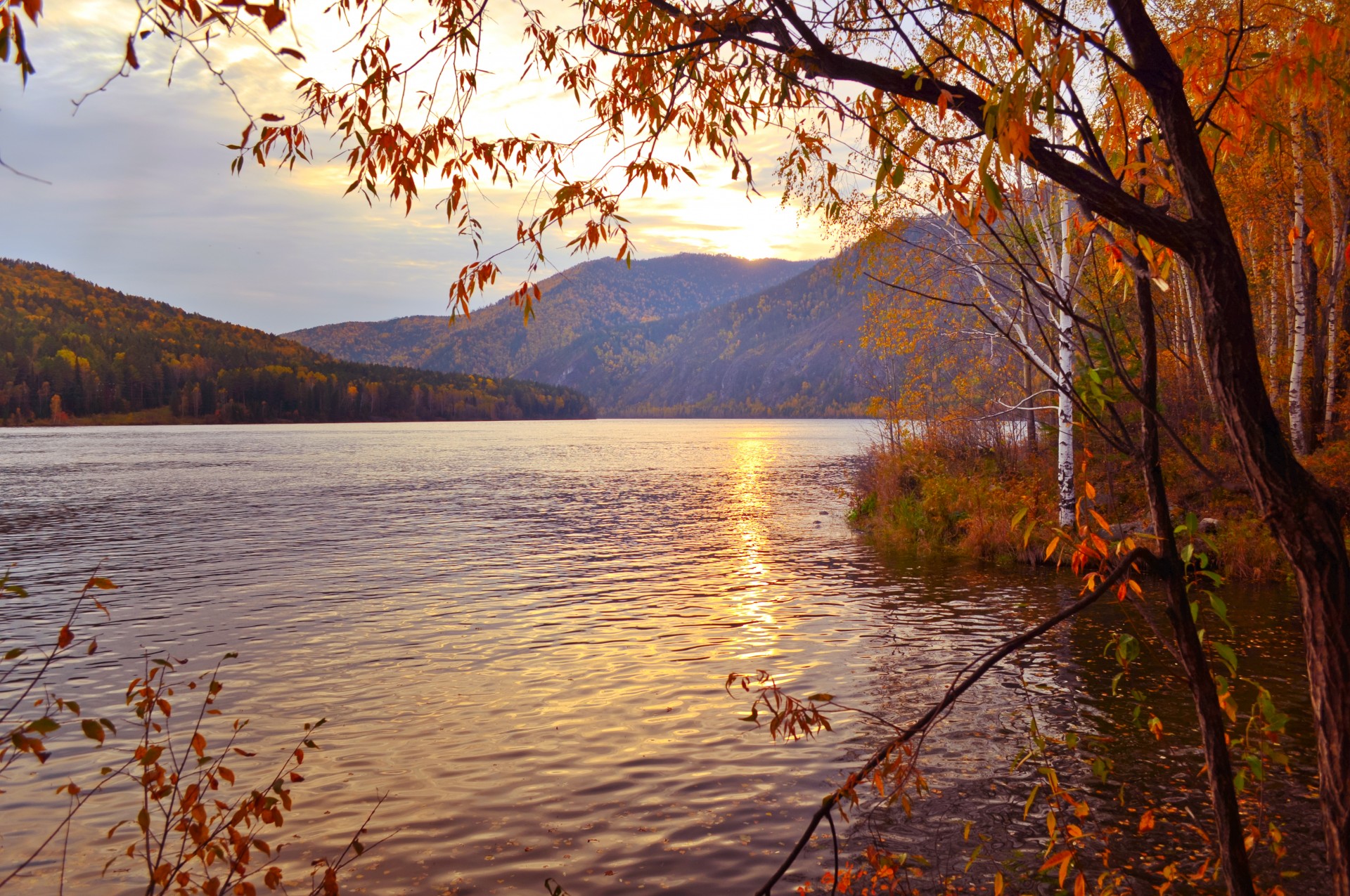 mountains sunset evening free photo