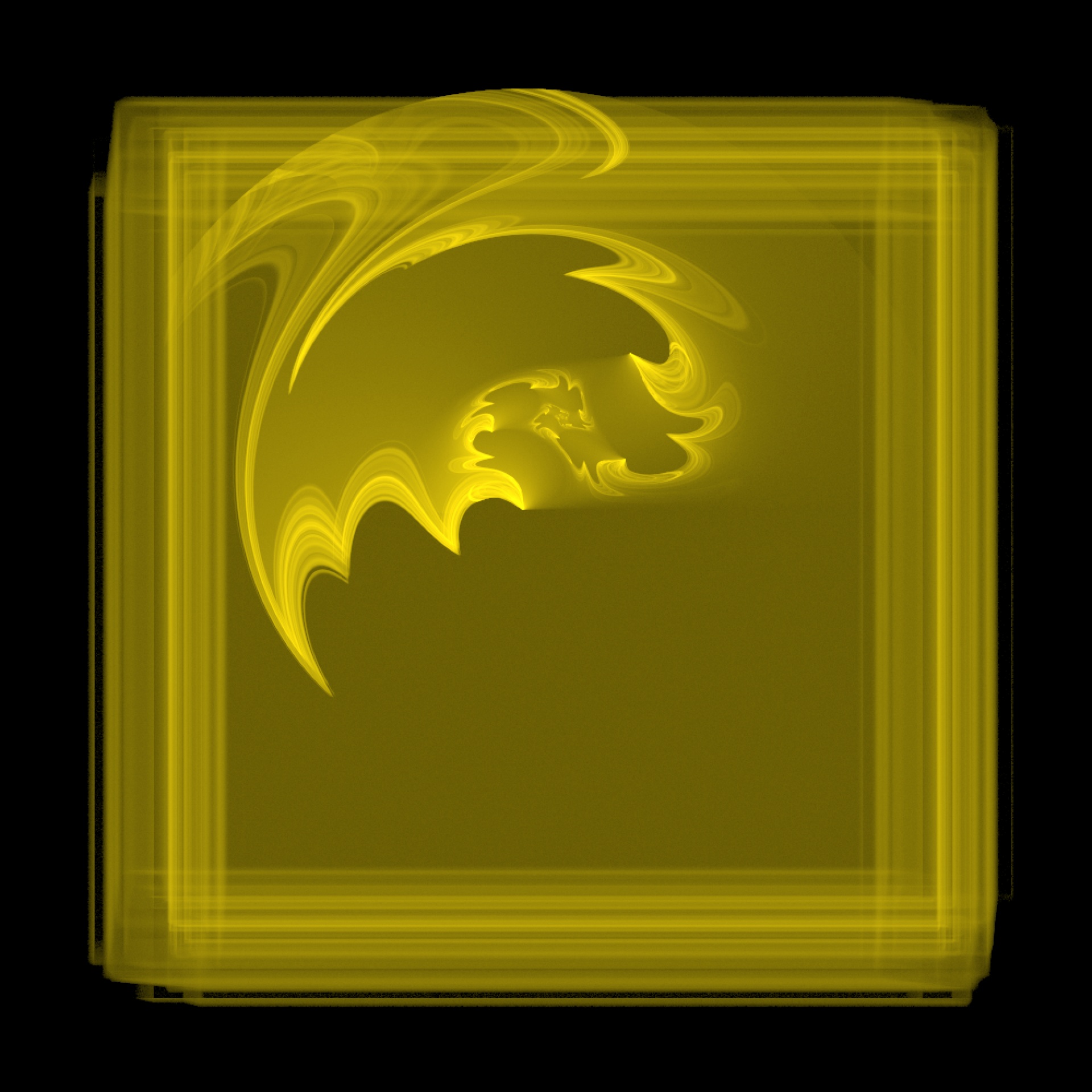 fractal yellow frame free photo