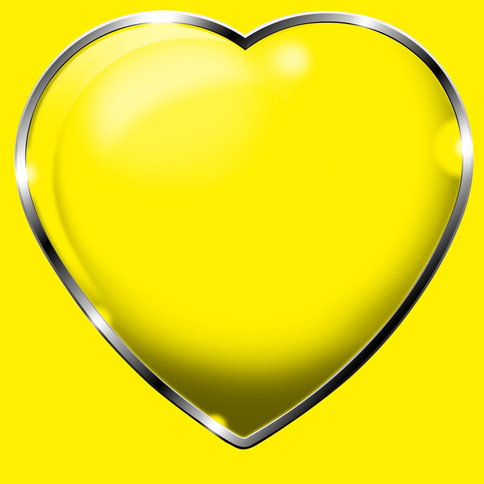 yellow heart glass free photo