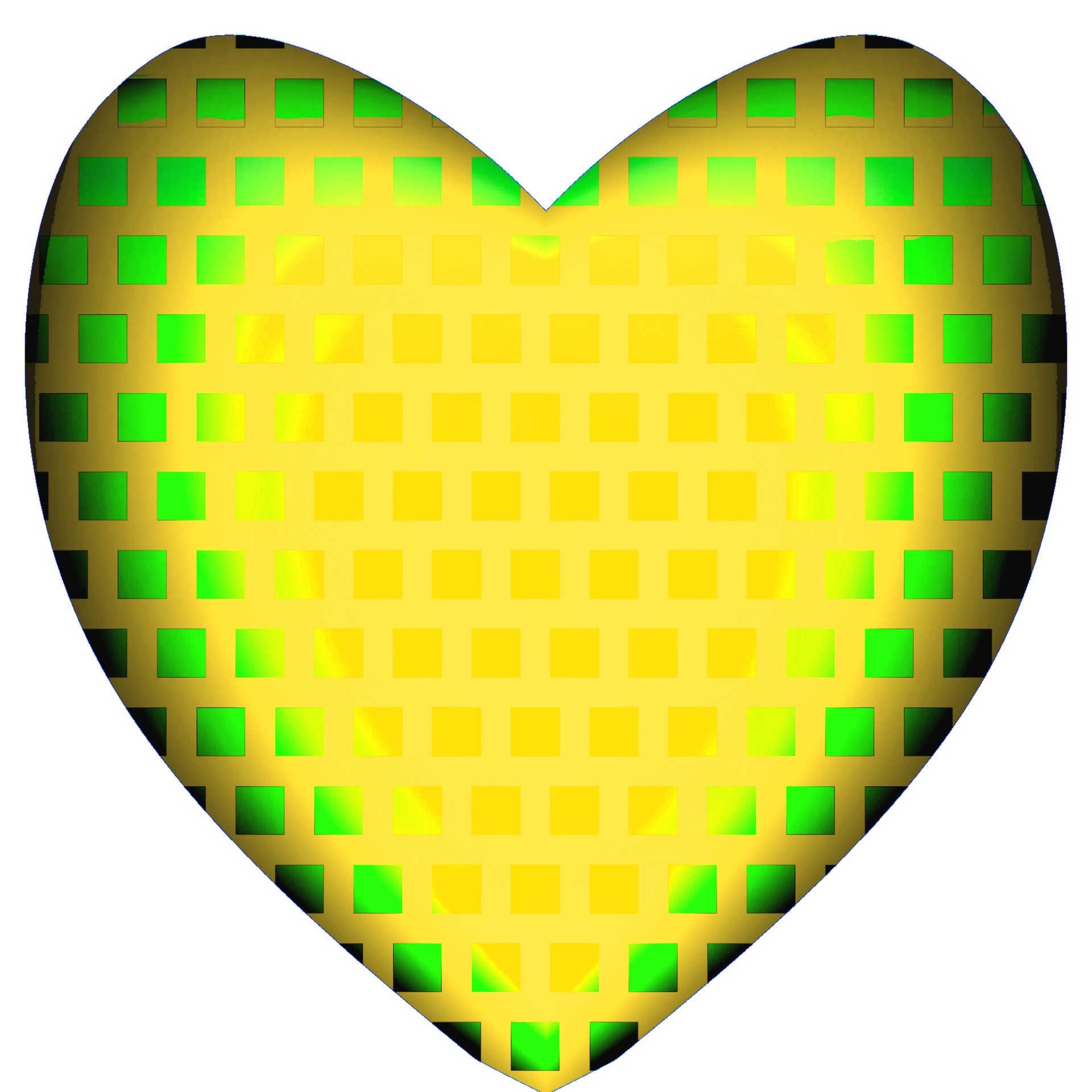 heart yellow heart green square pattern free photo