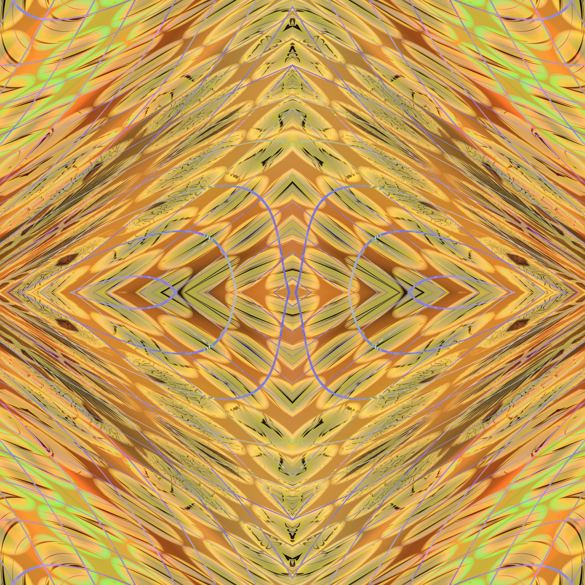 kaleidoscope yellow kaleidoscopic free photo