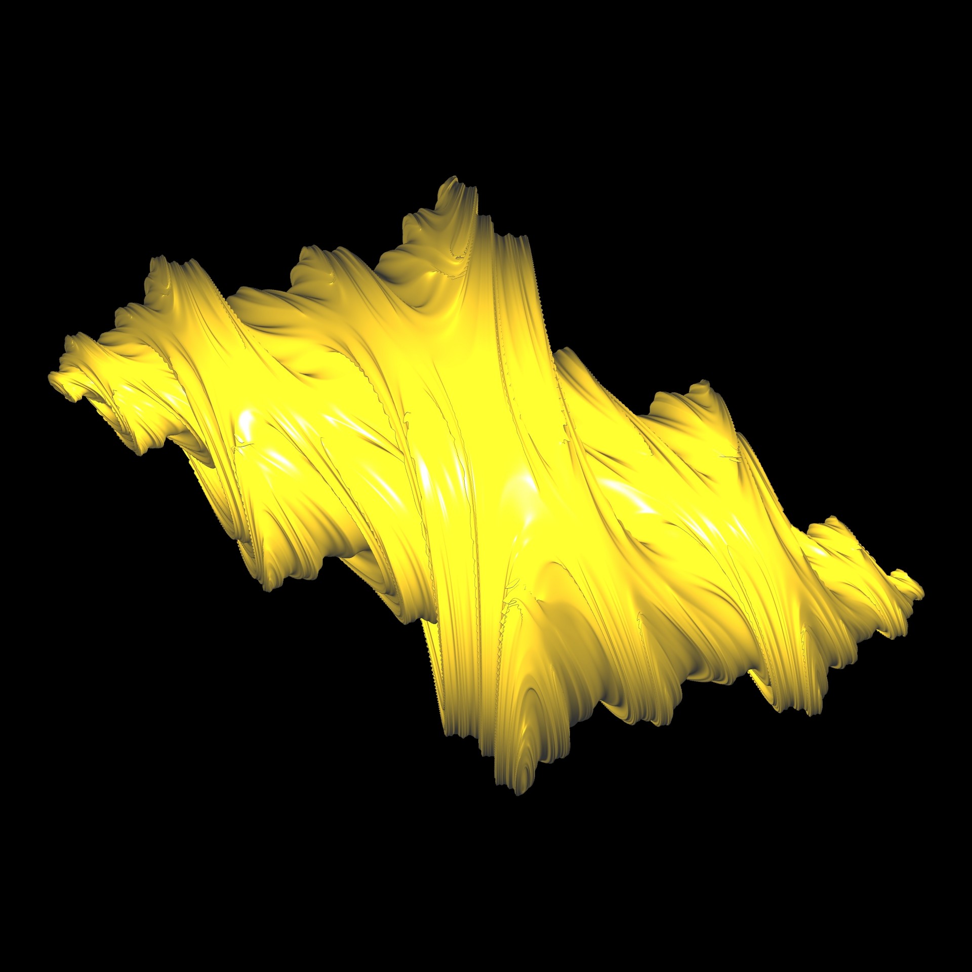 yellow object fractal free photo