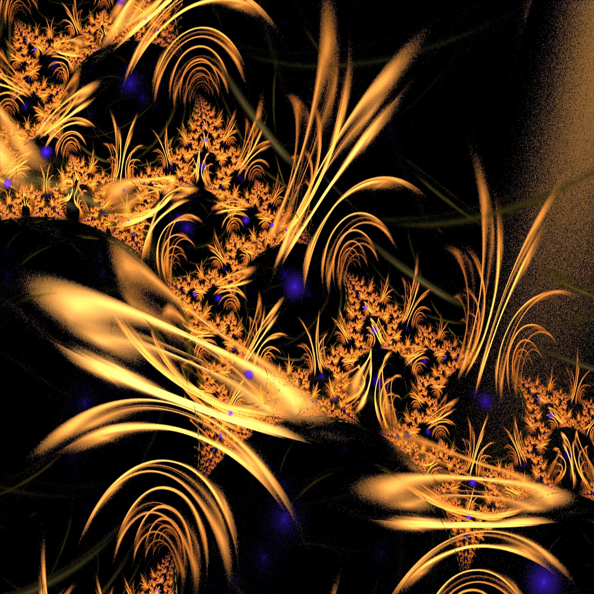 fractal wallpaper yellow free photo