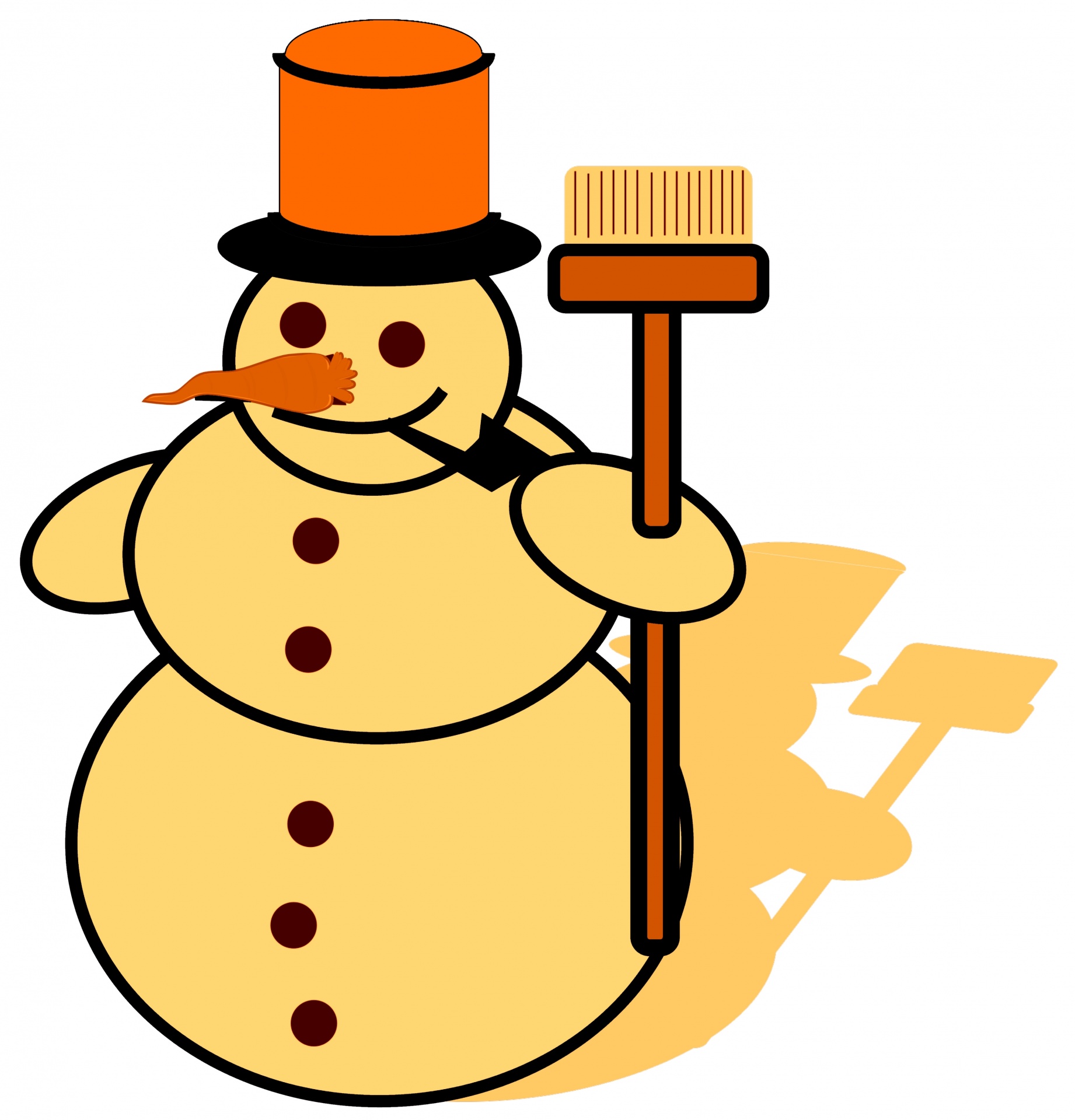 doodle drawing snowman free photo