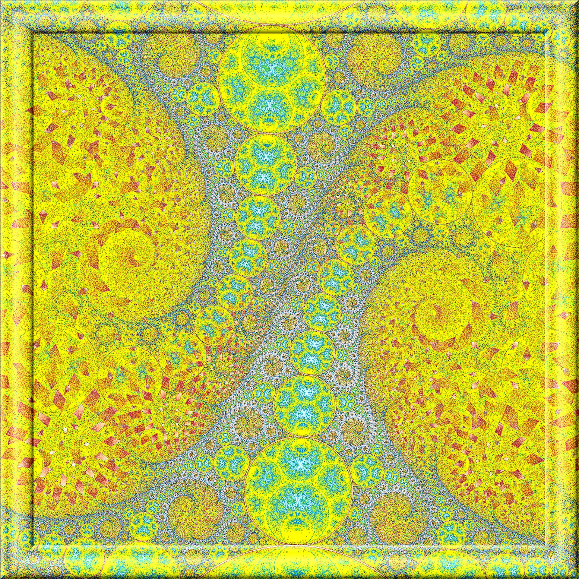 fractal yellow waves free photo