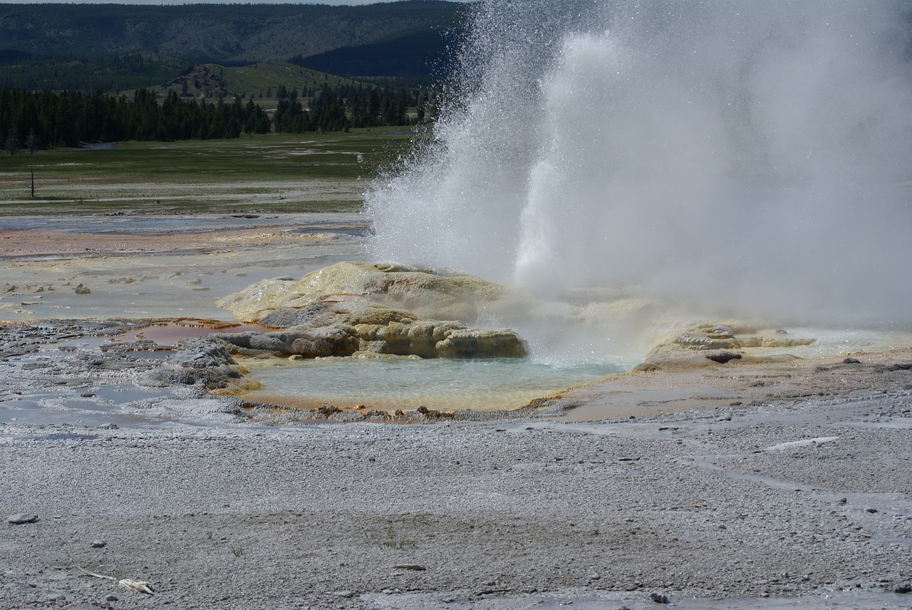 yellowstone geyser united states free photo