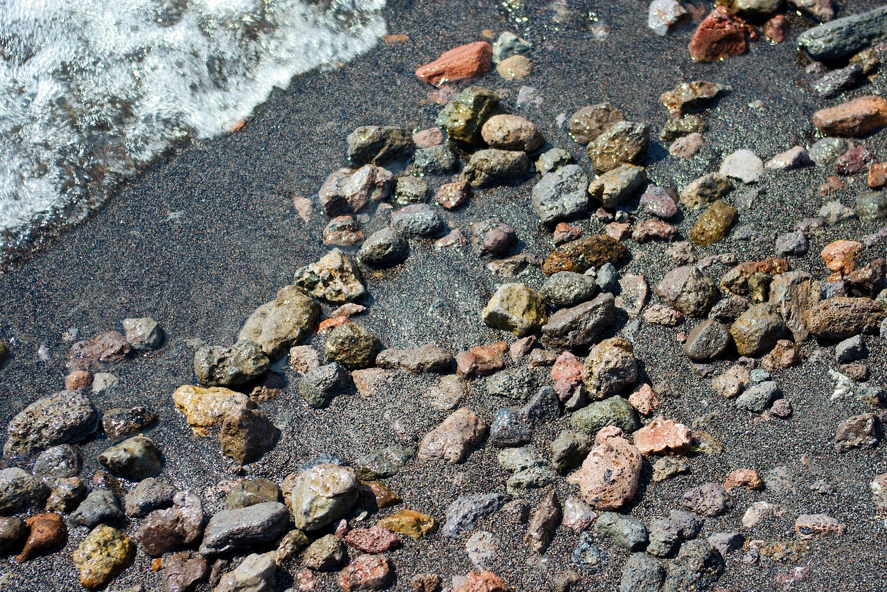 yellowstone black sand  sand  gravel free photo