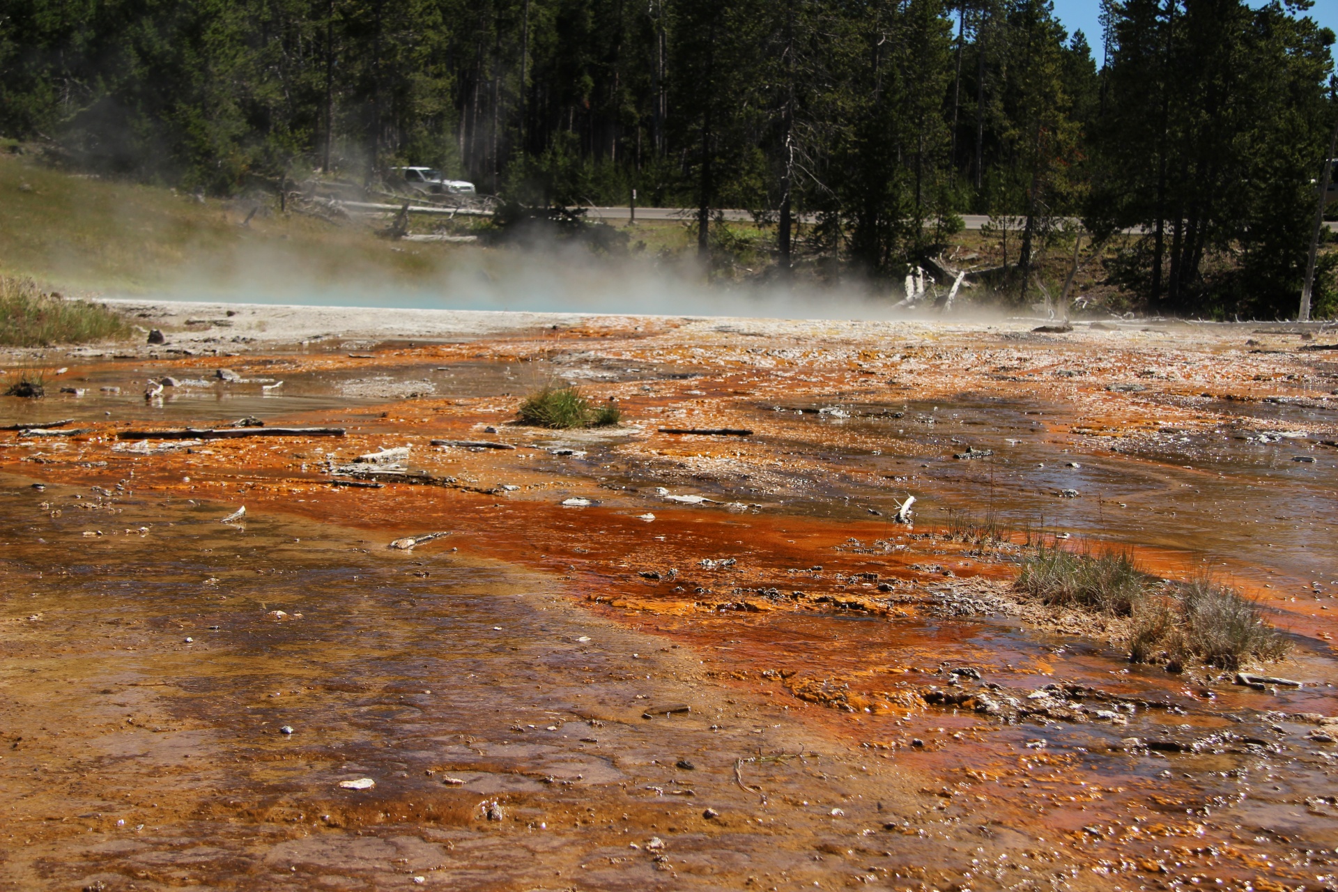 yellowstone hot springs free photo