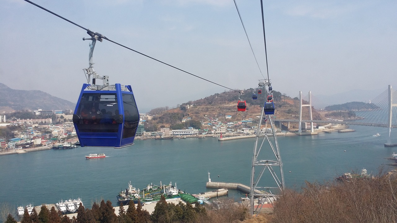 yeosu the cable car travel free photo