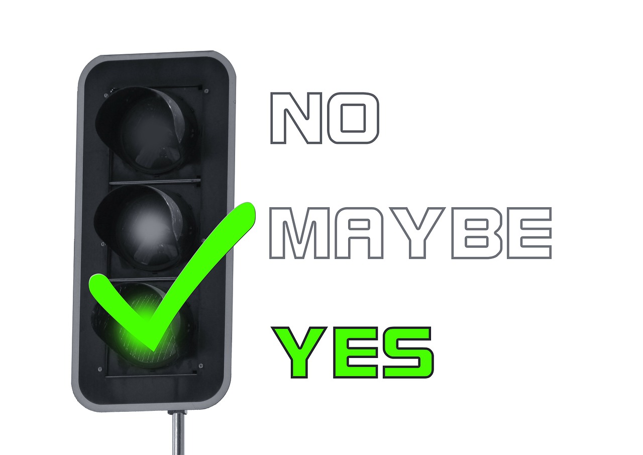 yes consent traffic lights free photo
