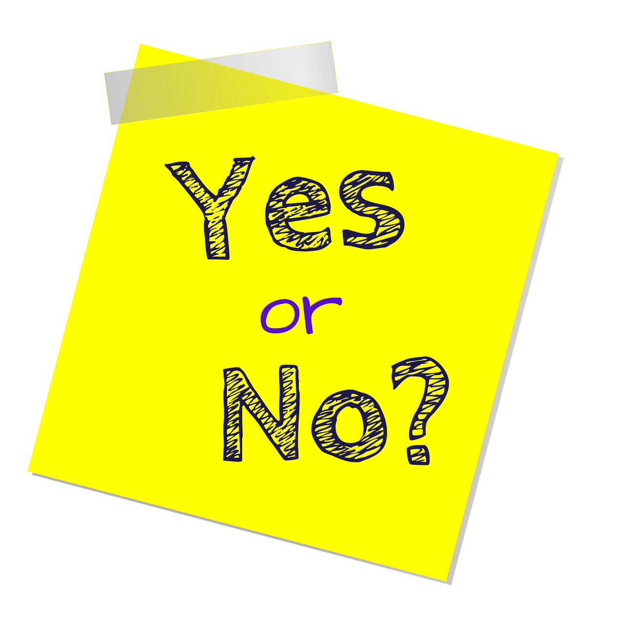 Download free photo of Yes, no, yellow sticker, memory sticker, question -  from needpix.com