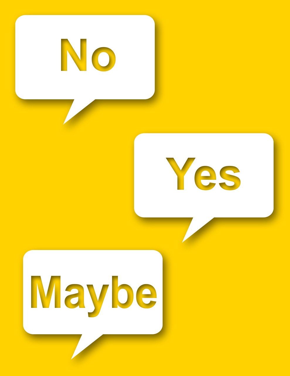 Yes no maybe - Free communications icons