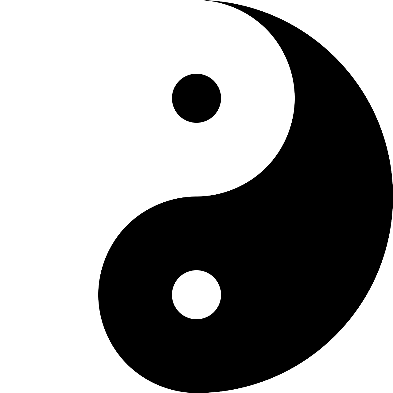 yin and yang harmony black free photo