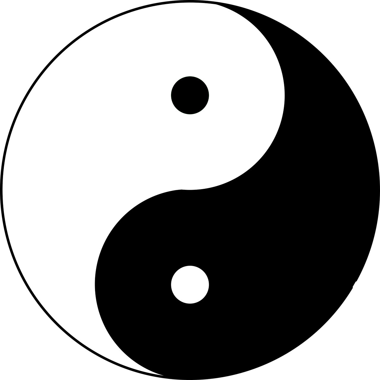 yin yang symbol emblem free photo