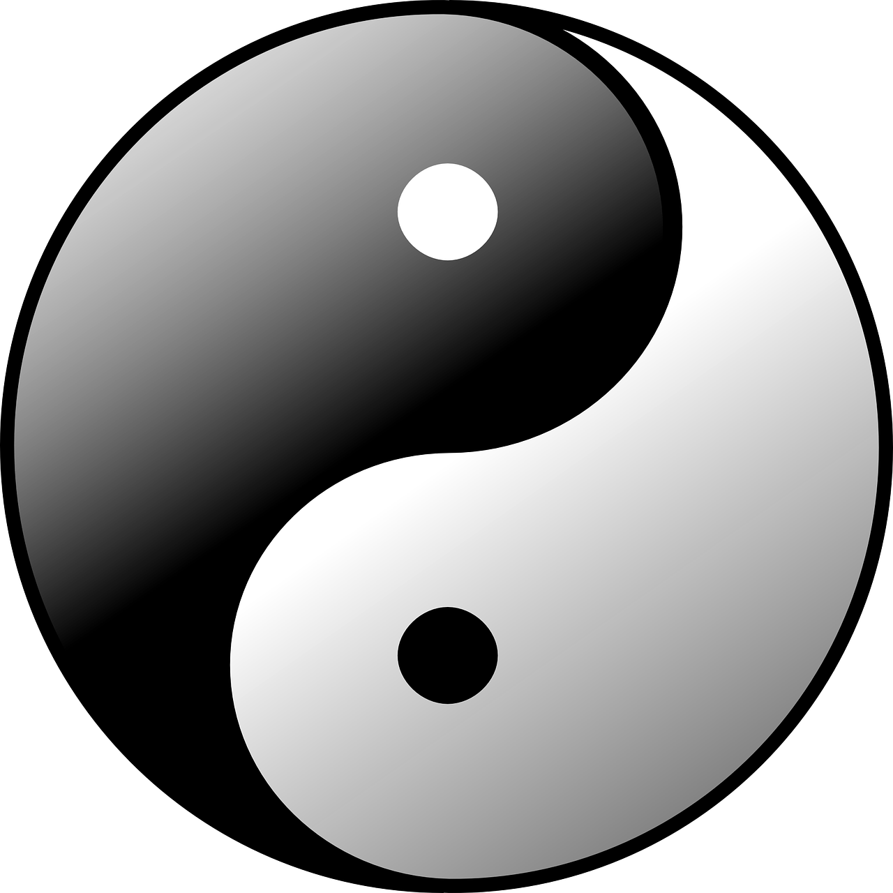 yin yang sign symbol free photo
