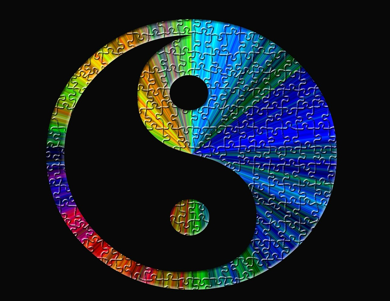 yin yang puzzle play free photo