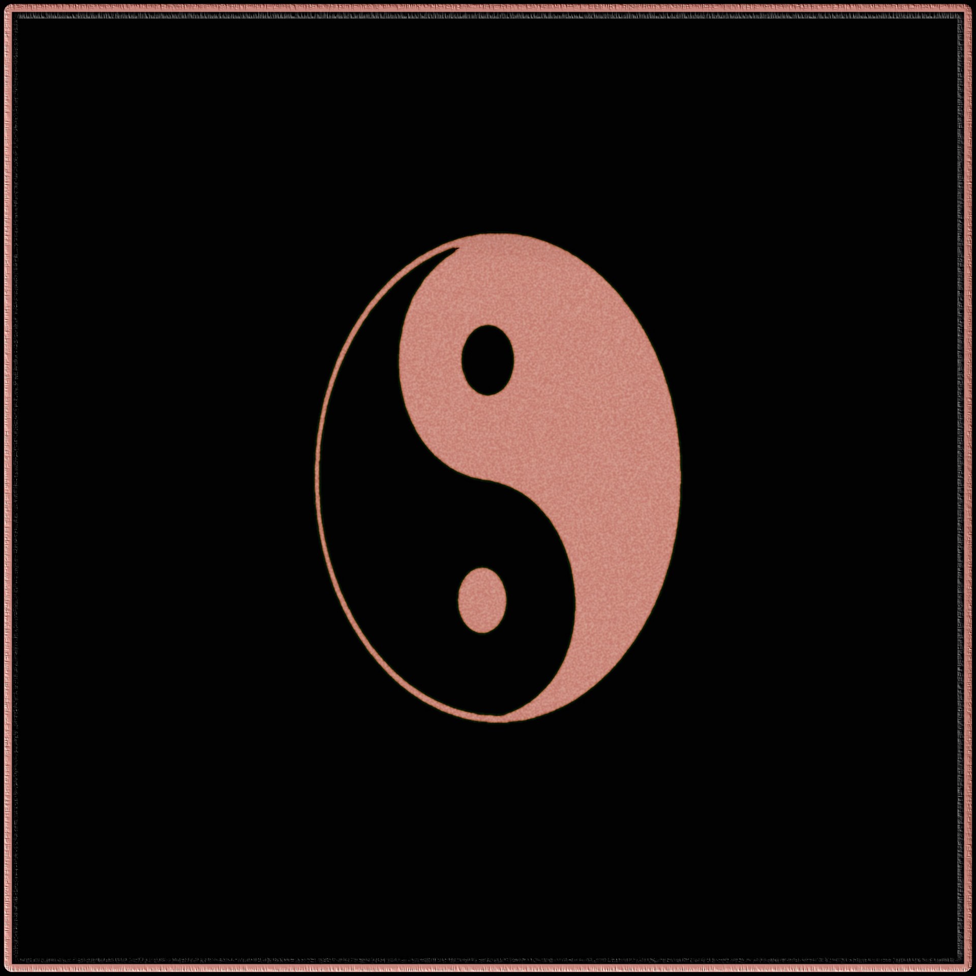 yin yang pink black free photo