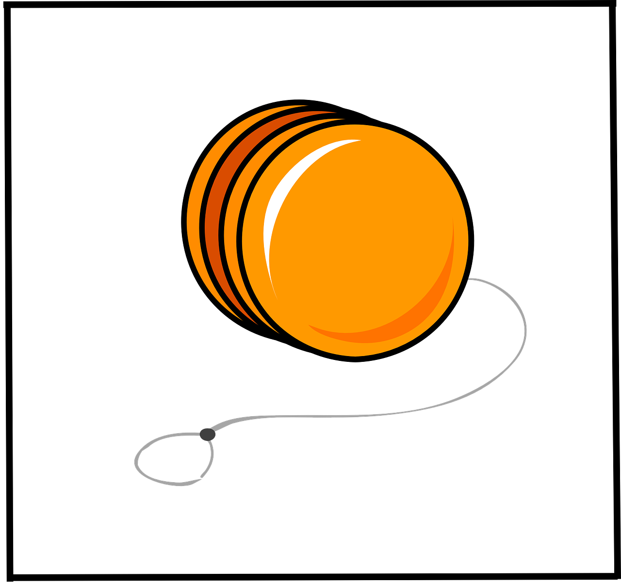 yo-yo toy orange free photo