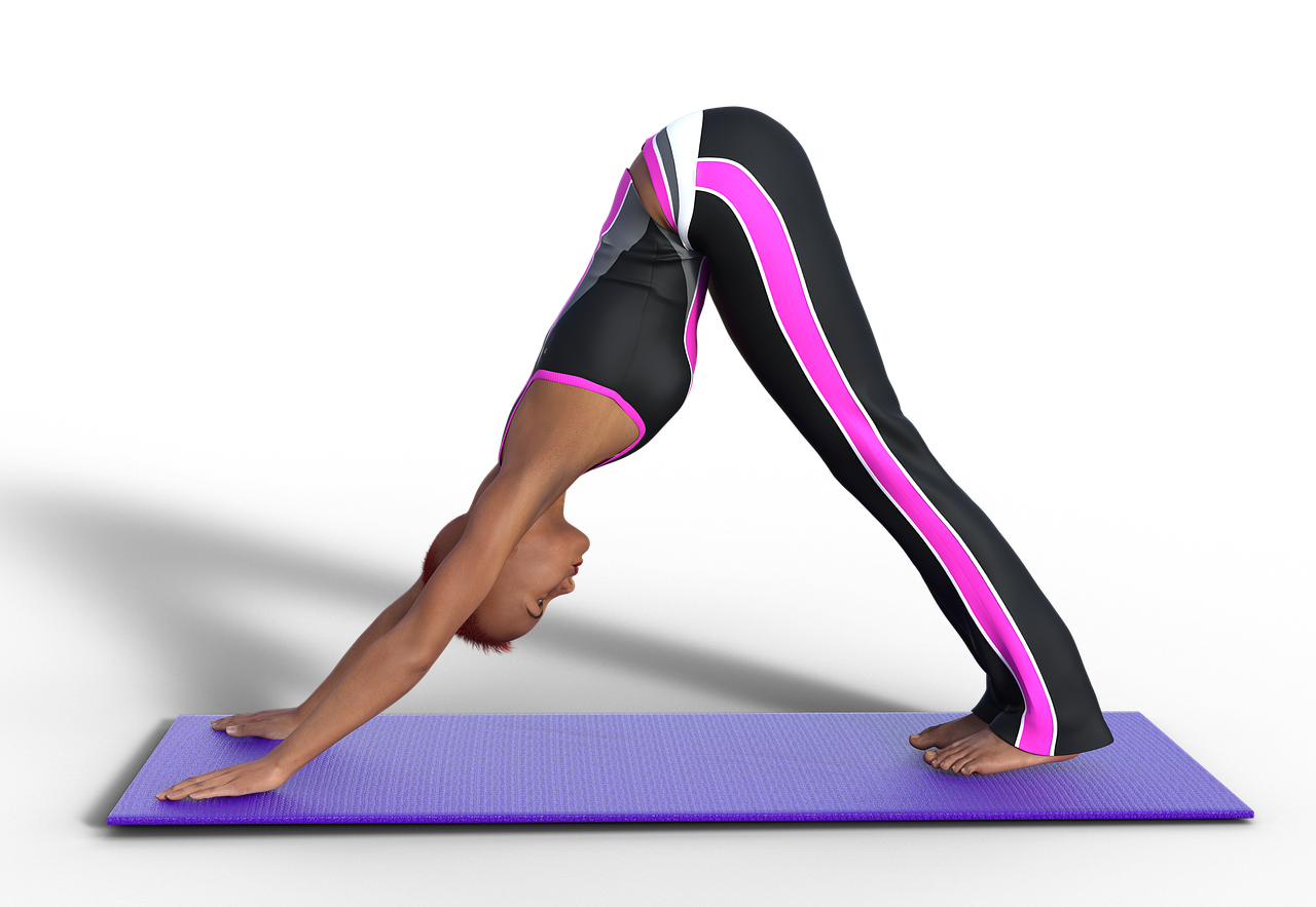 Download Free Photo Of Yoga Woman Mat Gymnastics Movement From