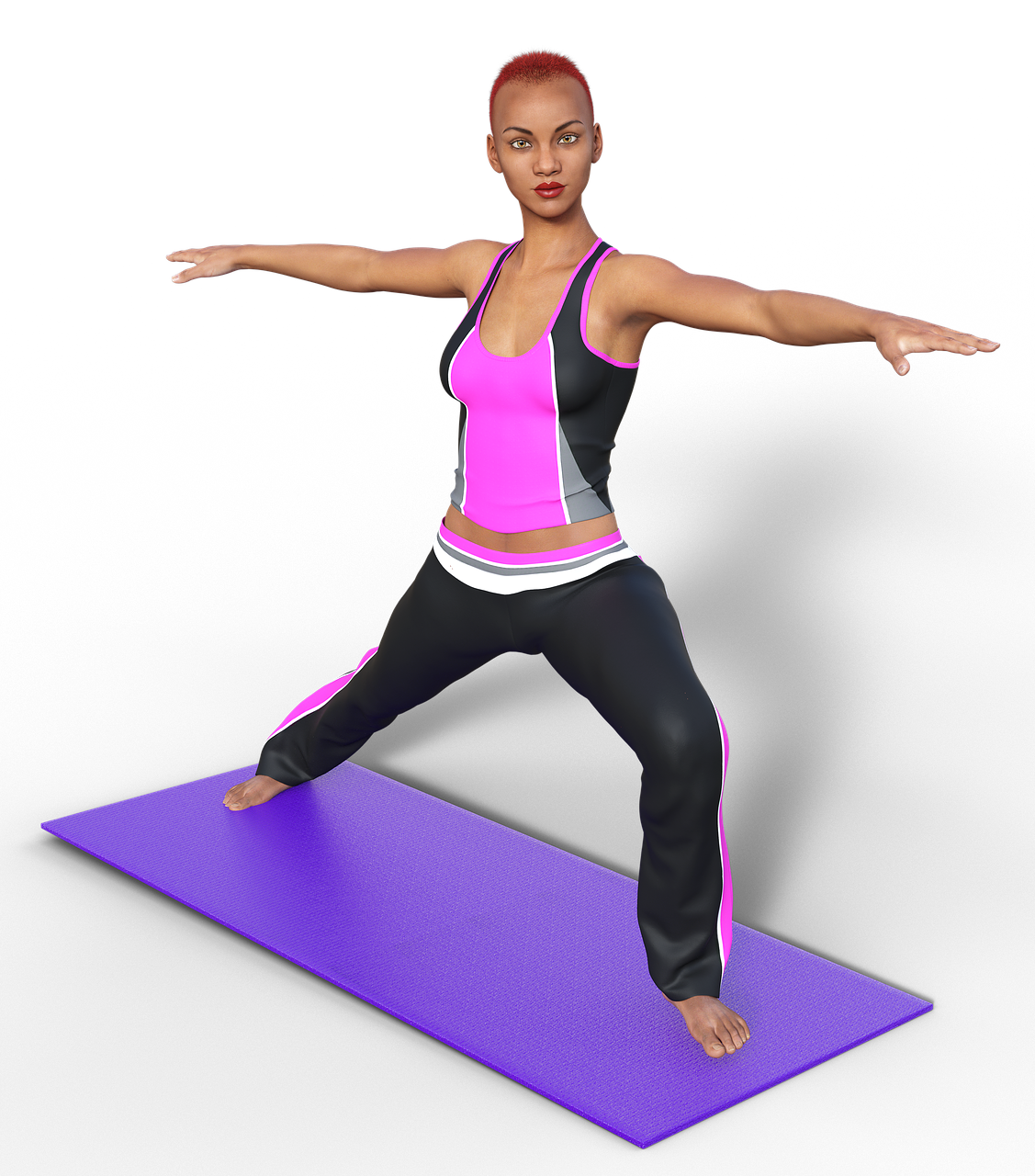 yoga woman mat free photo