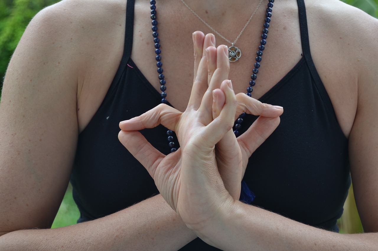 yoga  heart  fearless heart mudra free photo