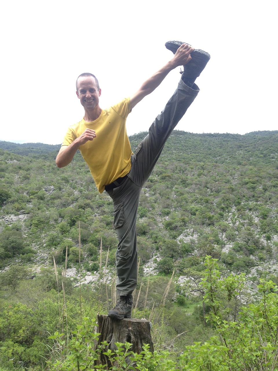 yoga man mountain free photo