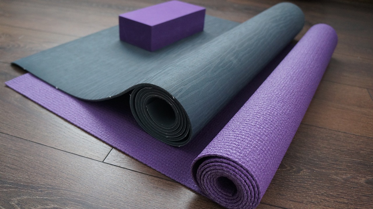 yoga  exercise  mats free photo