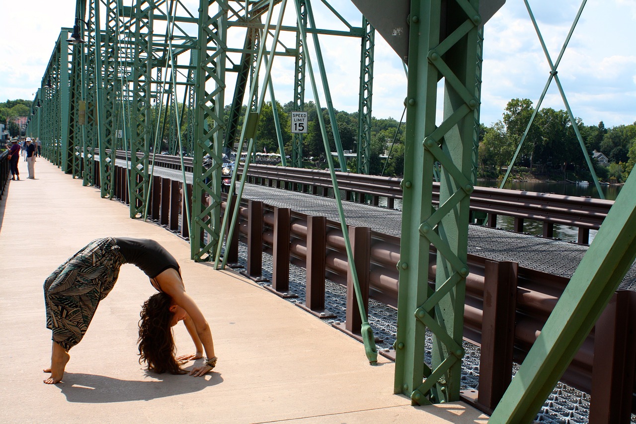 yoga bridge girl free photo