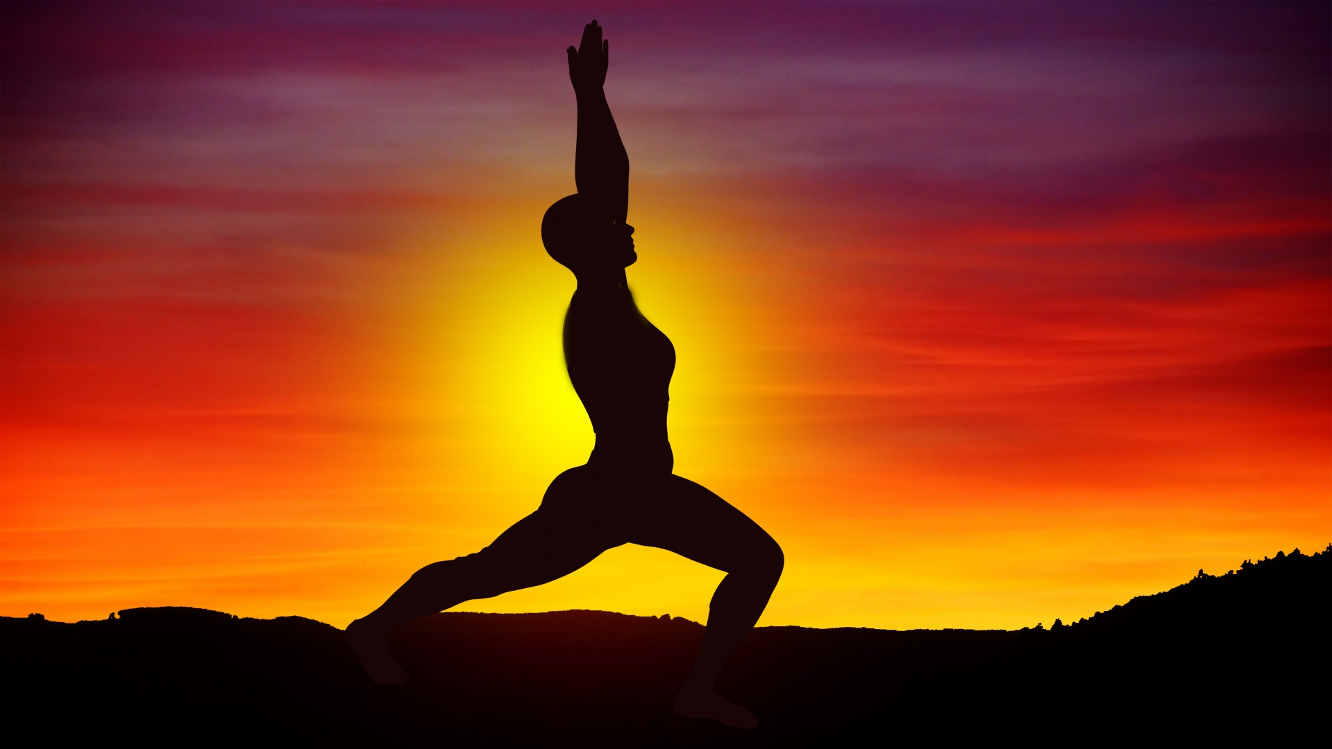 yoga woman silhouette free photo