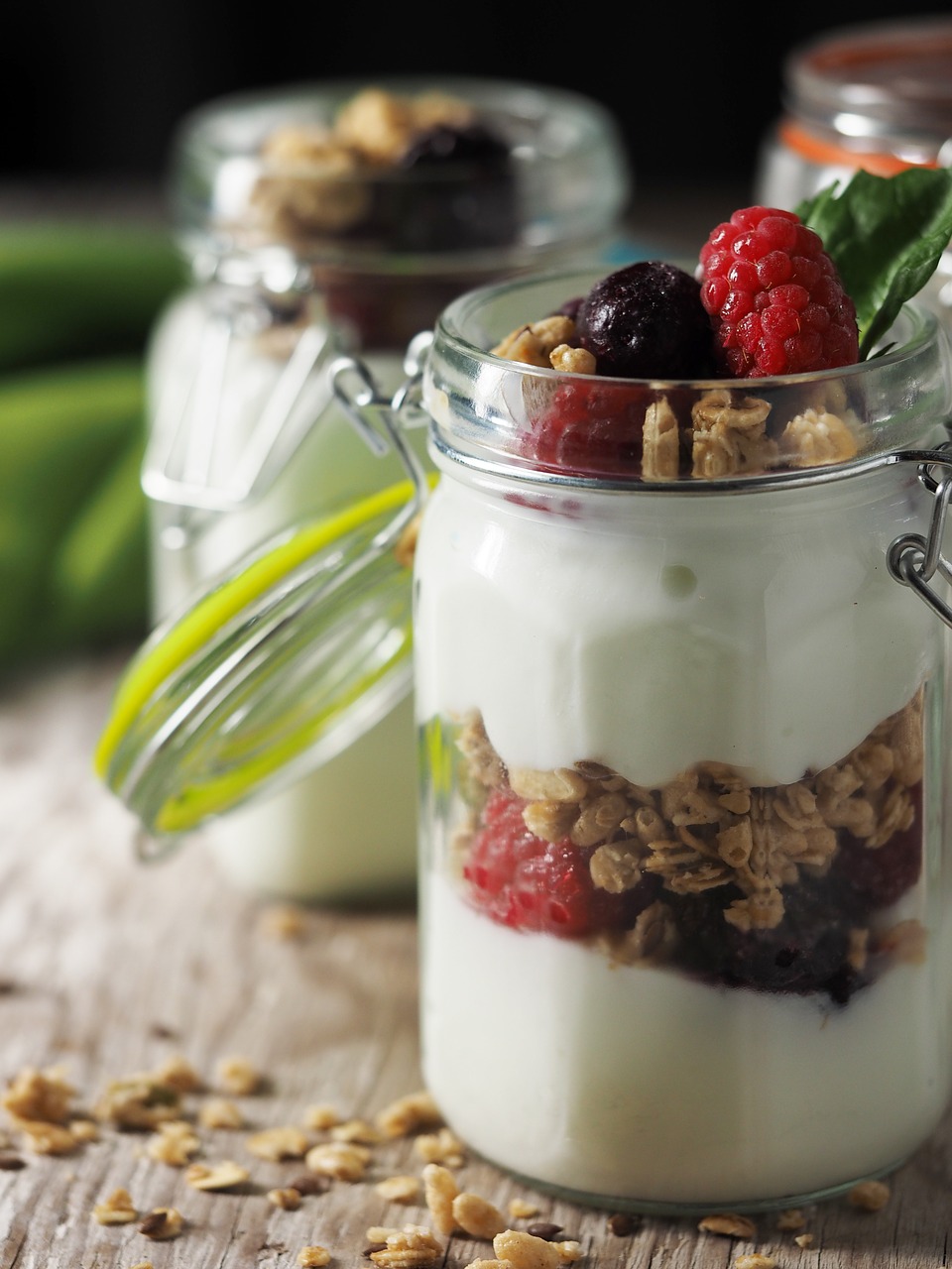 yogurt parfait glass free photo