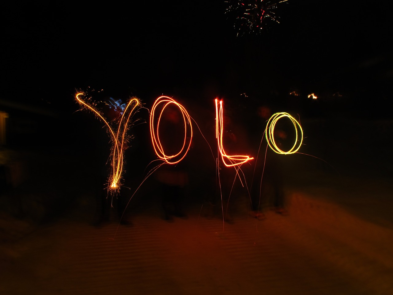 yolo sparklers new year free photo