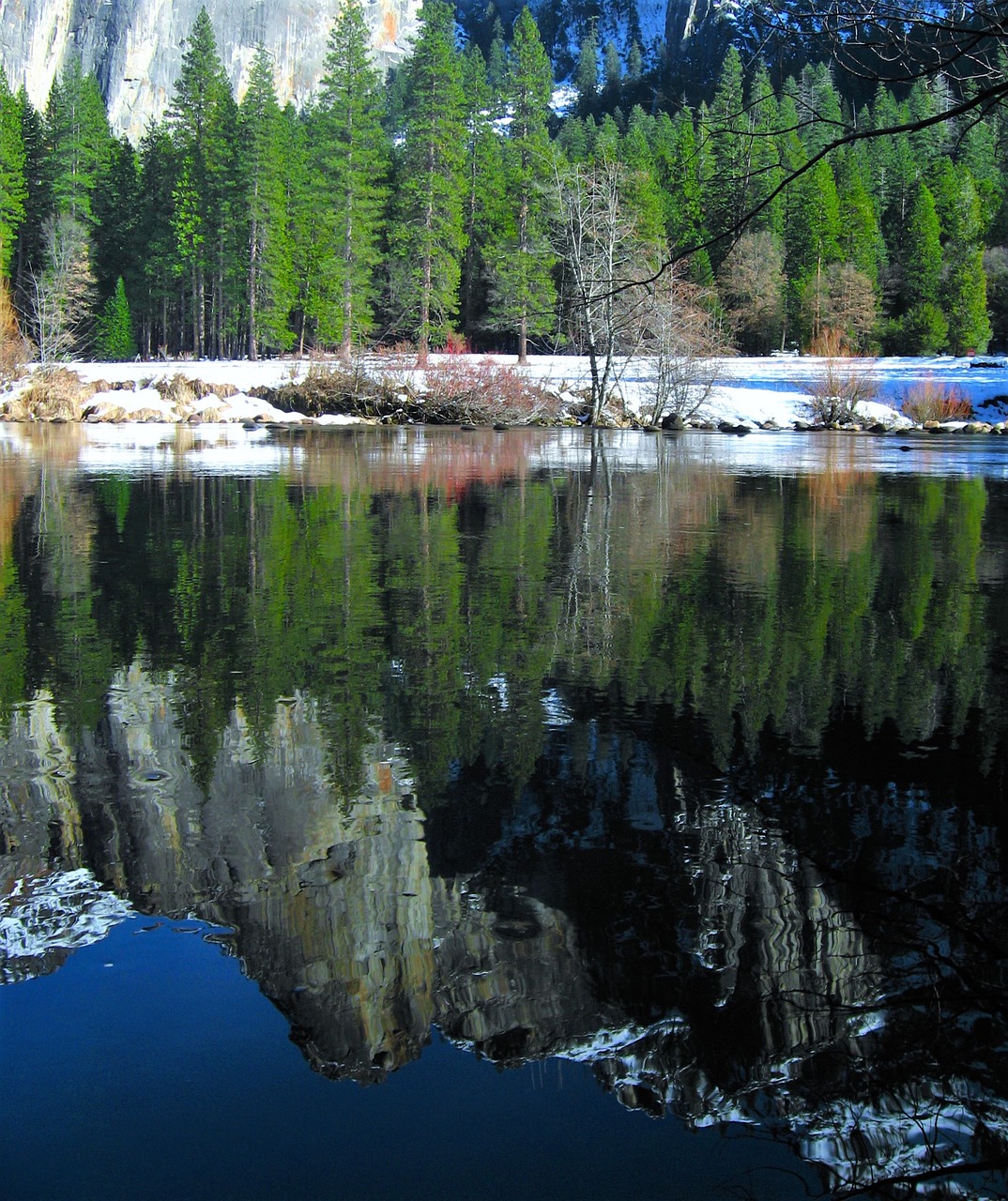 yosemite river surface of the river free photo