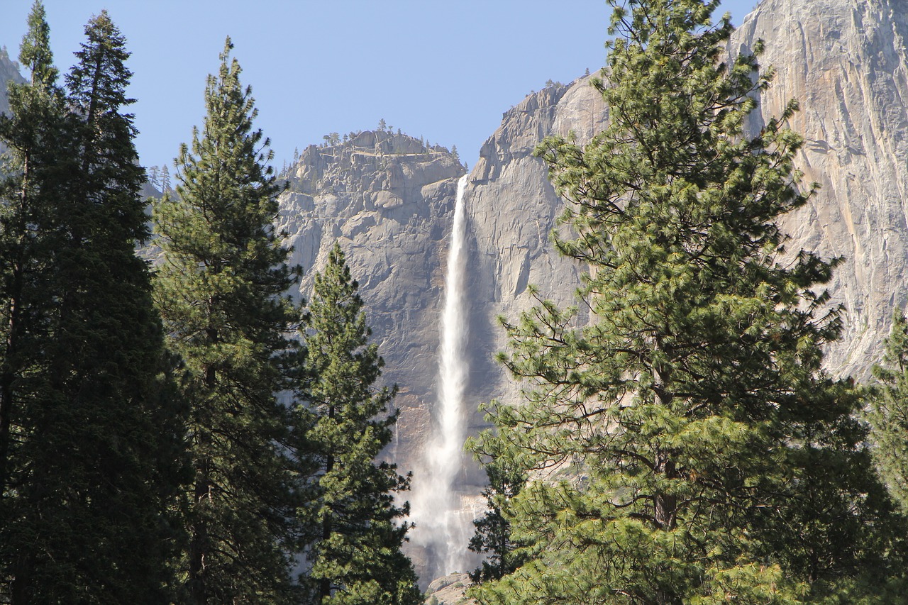 yosemite waterfall california free photo